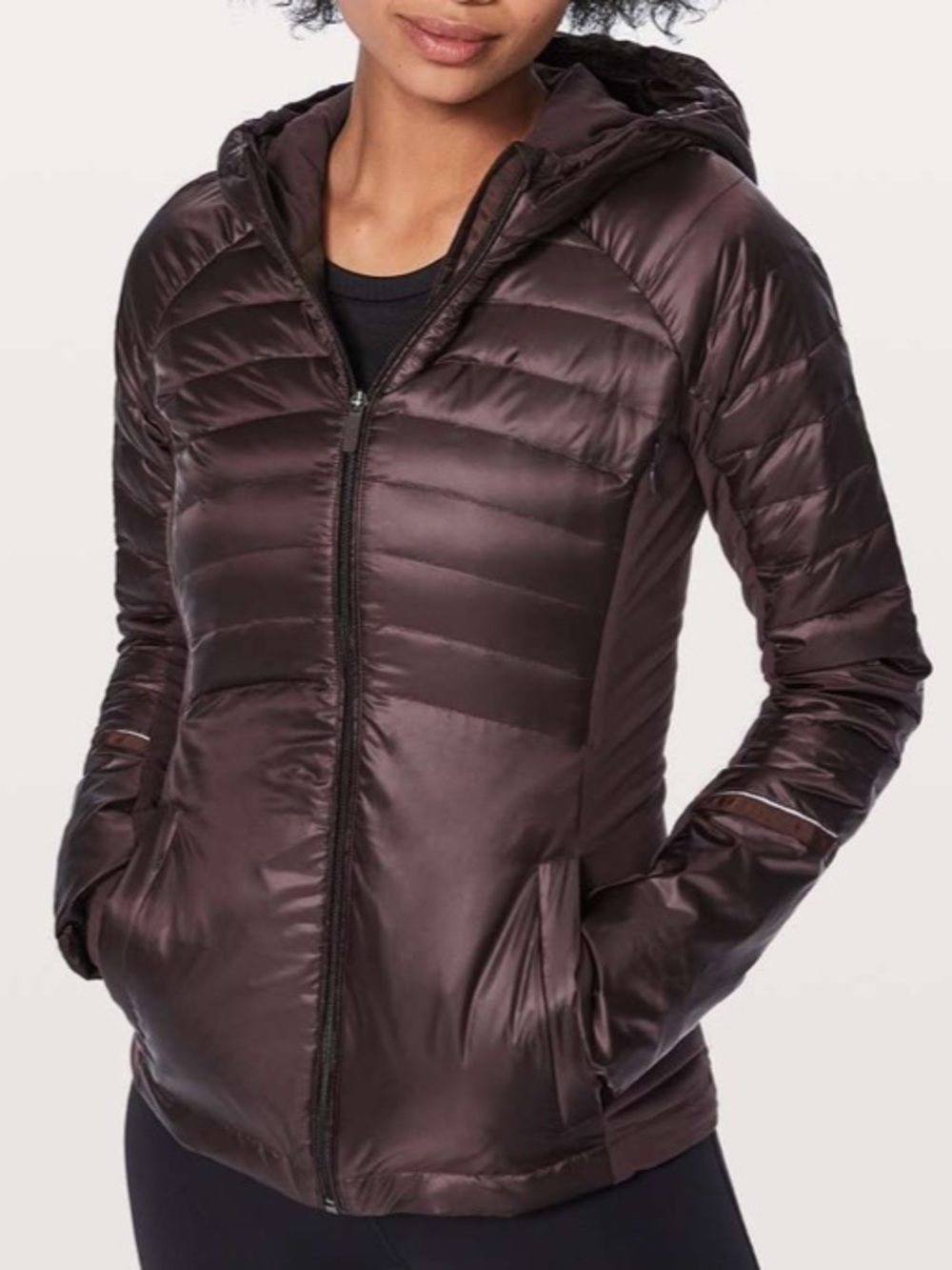 Lululemon Down For a Run Jacket II Black Cherry 8